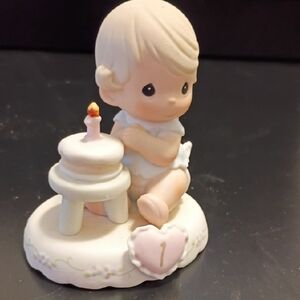 Enesco Figurine with Pink and Cream Details